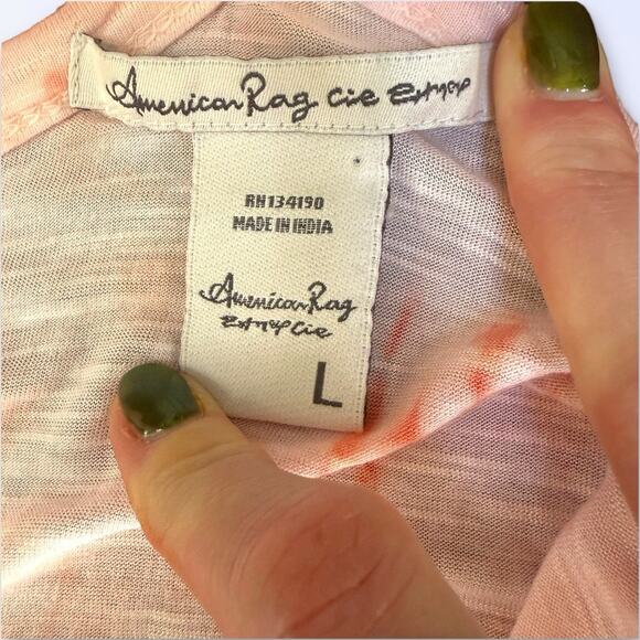 American Rag Large Tank Top Floral Multicolor Braided Straps Pull Bottom LIGHT - Picture 12 of 12